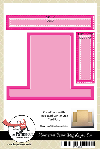 A-2 HORIZONTAL  Stair Step Card LAYERING Die Set<br>Set of 6 Dies